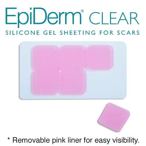 Plasture reutilizabil pentru cicatrici, 3x3 cm, Epi-Derm Epi-Tabs Square, Biodermis-852260000920