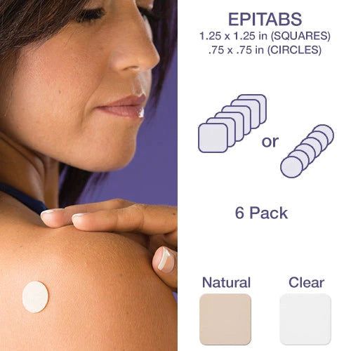 Plasture reutilizabil pentru cicatrici, 3x3 cm, Epi-Derm Epi-Tabs Square, Biodermis-852260000920